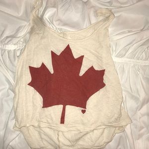 Brandy Melville tank top win Canada flag